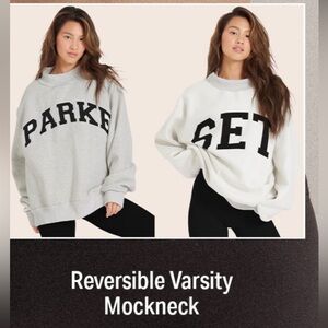 NWT Parke x Set Active Collab Mockneck Sweatshirt L/XL